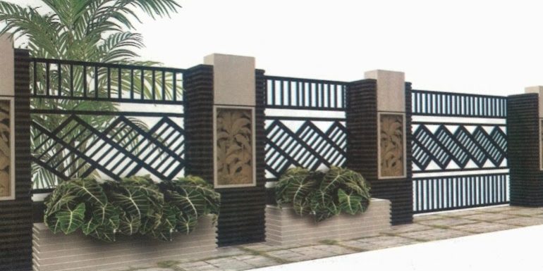 pagar rumah silang modren