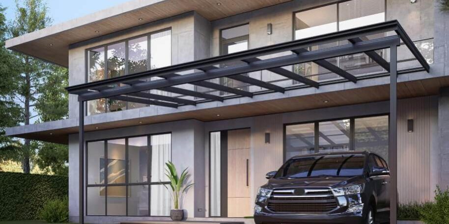 desain canopy minimalis modren