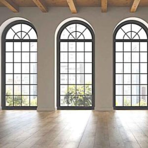 jendela kaca lengkung