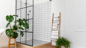 shower box kaca minimalis